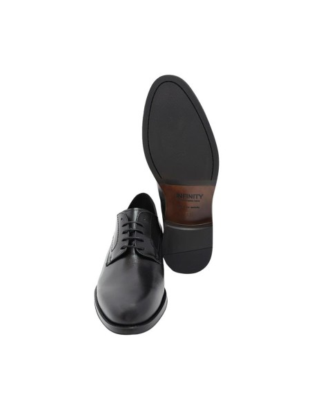 Black leather derby