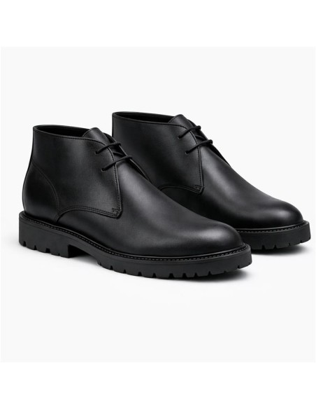 Bottine de peau le noir POCHUKA-BLACK