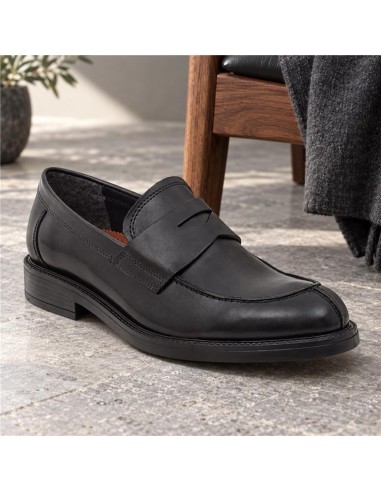 Mocassin de peau le noir PRASUR-BLACK