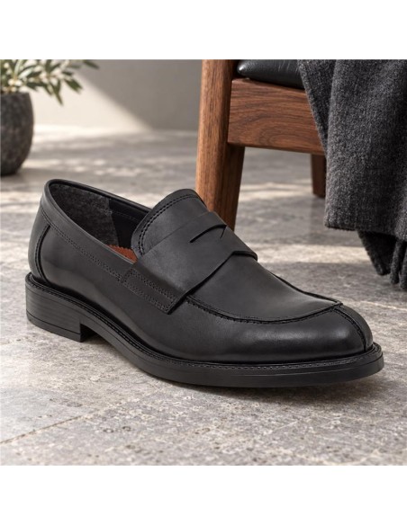 Mocassin de peau le noir PRASUR-BLACK