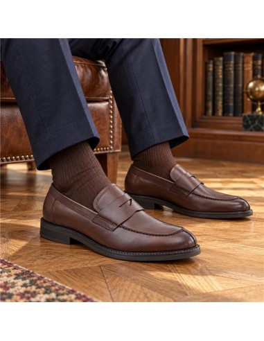 Mocassin de peau marron PRASUR-BROWN
