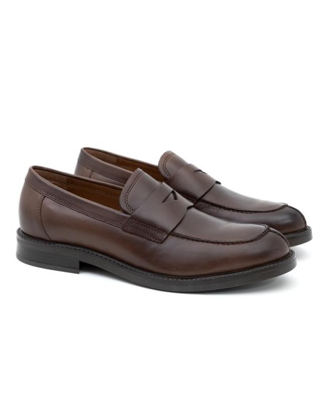 Mocassin de peau marron PRASUR-BROWN