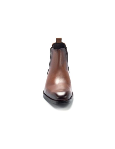 Black leather chelsea boots