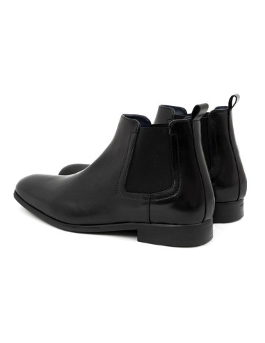 Black leather chelsea boots