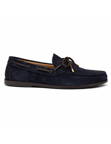 Blue suede moccasin