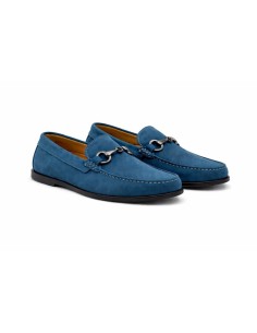 Mocassin suède bleu SADORA-AZUL 2