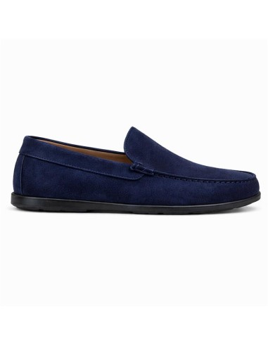 Blue suede moccasin
