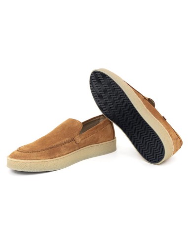Camel suede moccasin