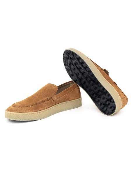 Camel suede moccasin