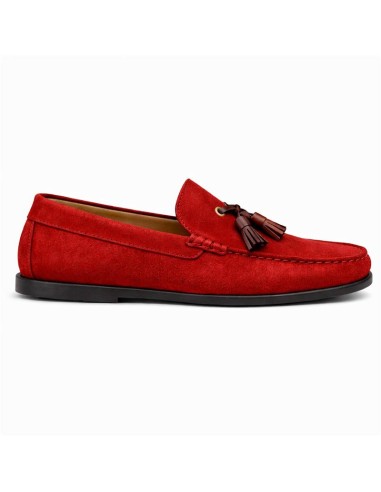 Mocassin suède rouge SAVELI-ROJO