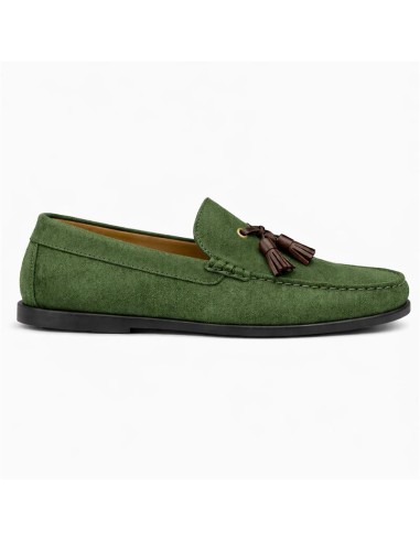 Mocassin suède vert SAVELI-VERDE