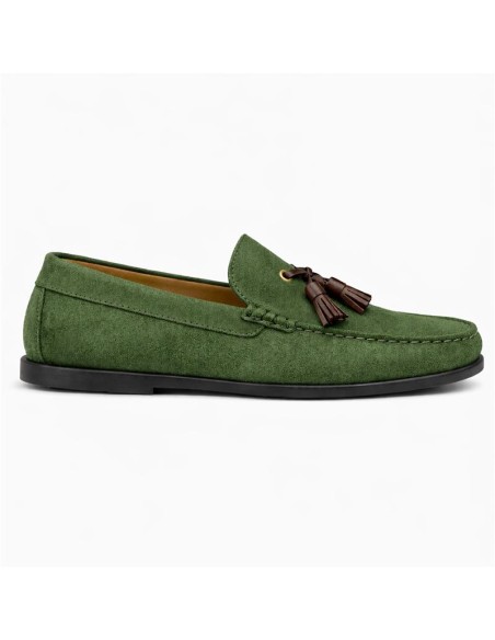 Mocassin suède vert SAVELI-VERDE