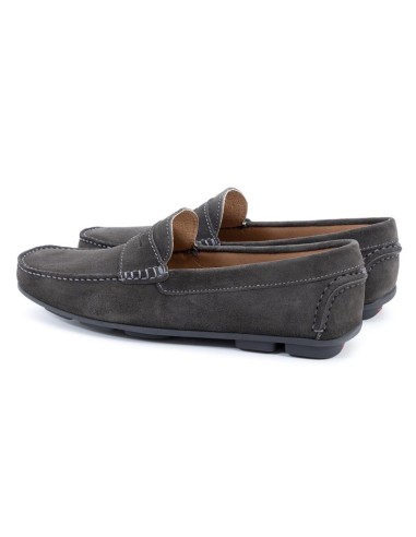 Mocasín de ante afelpado color gris