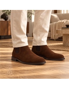 bottines chelsea suède marron SEBRON-BROWN