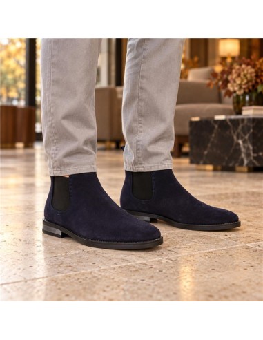 bottines chelsea suède bleu SEBRON-NAVY