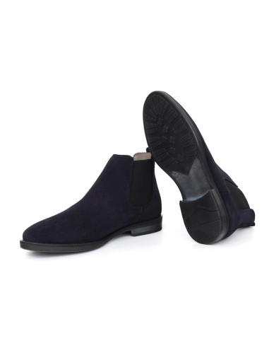 bottines chelsea suède bleu SEBRON-NAVY