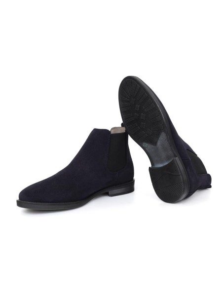 bottines chelsea suède bleu SEBRON-NAVY