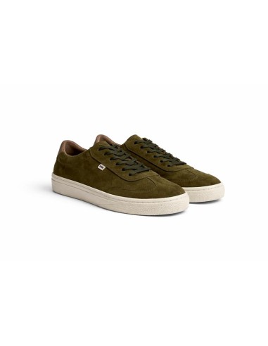 Green suede sneakers