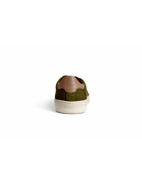 Sneakers de ante liso color verde