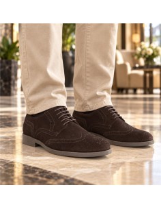 Derby suède marron SERNOL-BROWN