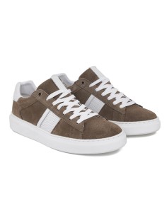 Sneakers de ante liso color blanco 2