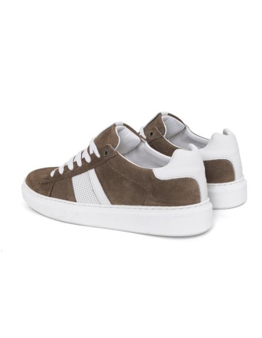 Sneakers de ante liso color blanco