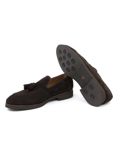 Brown suede moccasin