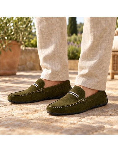 Mocassin suède beige SOCAMAN-GREEN