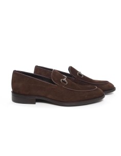 Brown suede moccasin