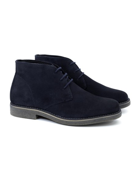 Blue suede boot