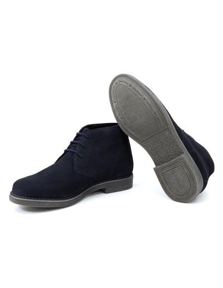 Blue suede boot