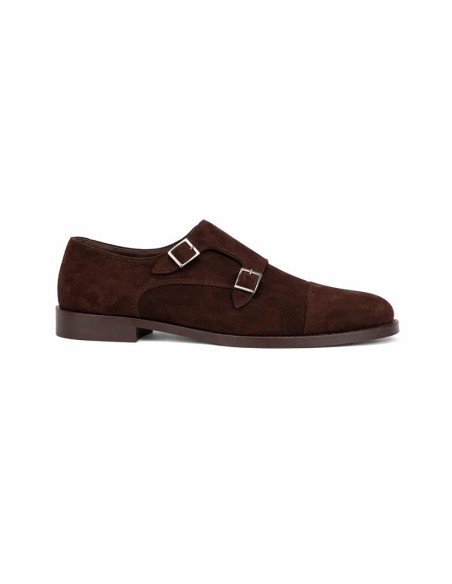 chaussure avec boucle suède marron SOLVER-BROWN