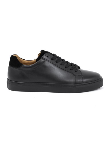 Sneakers de piel liso color negro