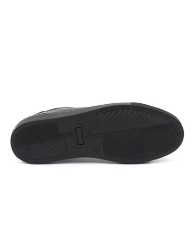 Sneakers de piel liso color negro