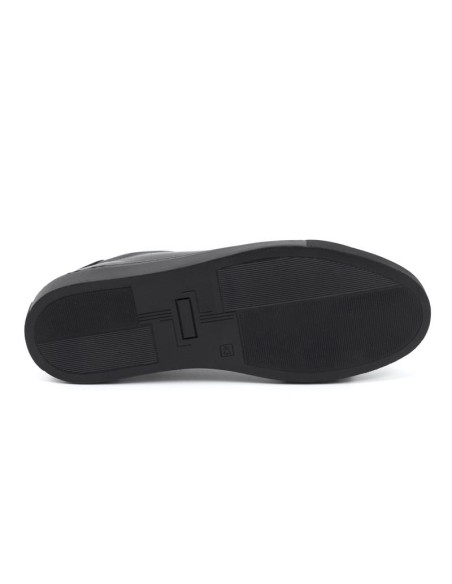 Sneakers de piel liso color negro