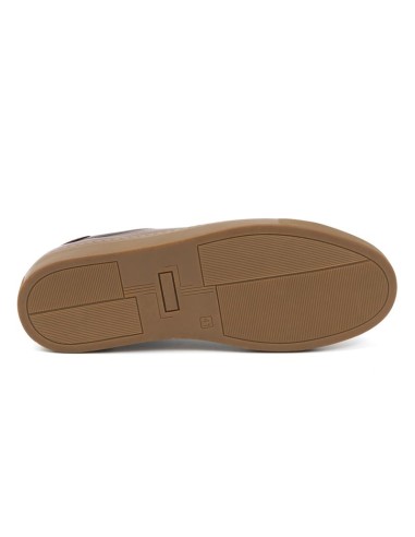 Sneakers de piel liso color cuero