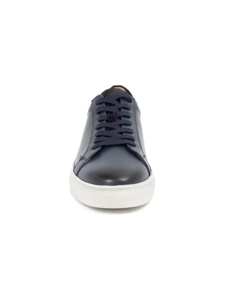 Sneakers de piel liso color azul