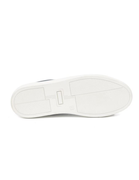 Sneakers de piel liso color azul