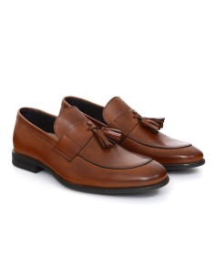 Brown leather moccasin 2