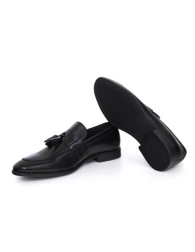 Mocassin de peau le noir TERNA-NEGRO