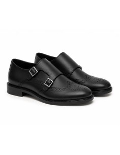 chaussure avec boucle de peau le noir TESORI-BLACK 2