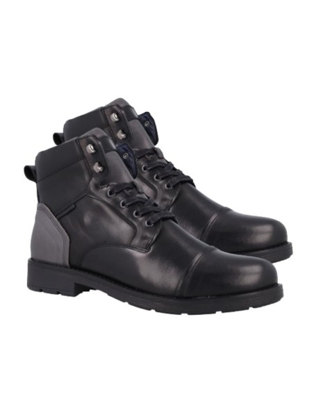 Bottine de peau le noir TUDEL-BLACK