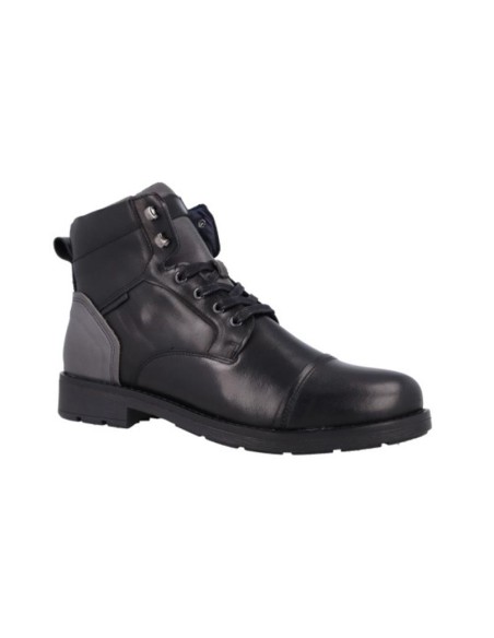 Bottine de peau le noir TUDEL-BLACK