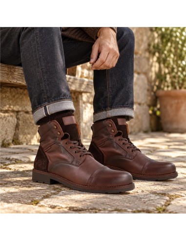 Brown leather boot