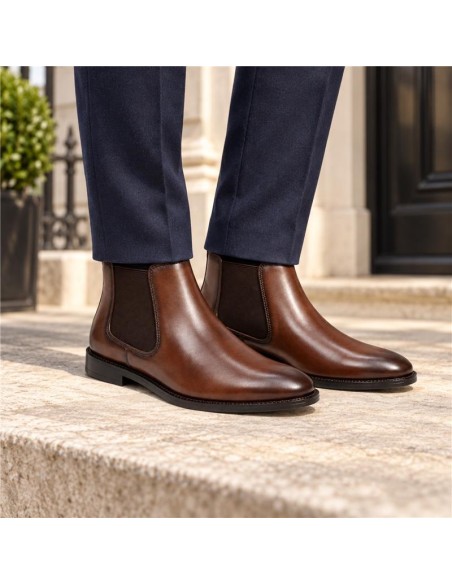 bottines chelsea de peau cuir TUNIVO-CUERO