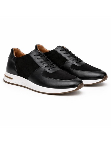 Black leather sport shoe
