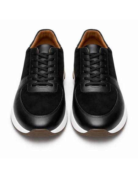 Black leather sport shoe