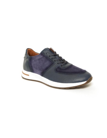 Blue leather sport shoe