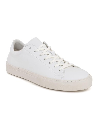 Sneakers de piel liso color blanco