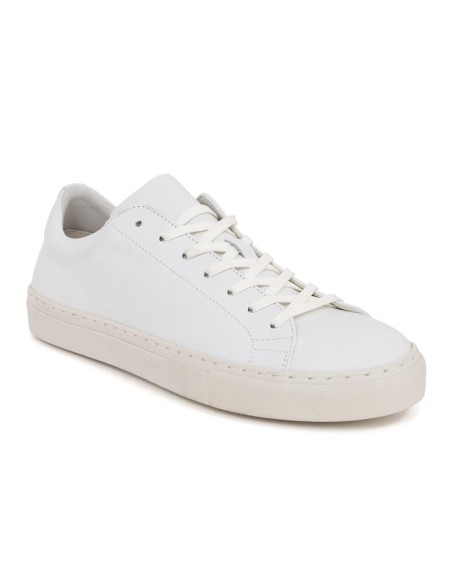 Sneakers de piel liso color blanco